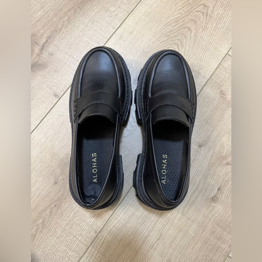 Alohas Trailblazer Black Leather Loafers Size EU 40 / US 8.5 - 9